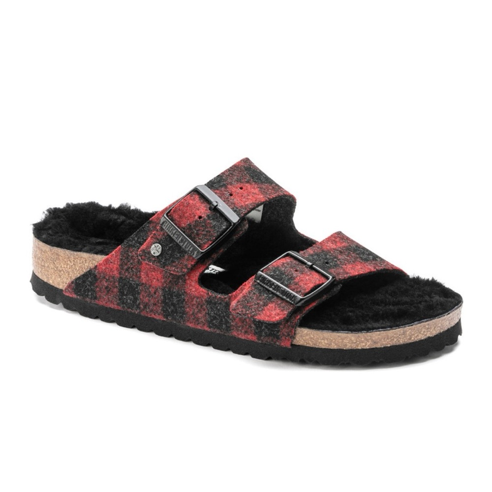 New! Birkenstock Arizona wool shearling shoes